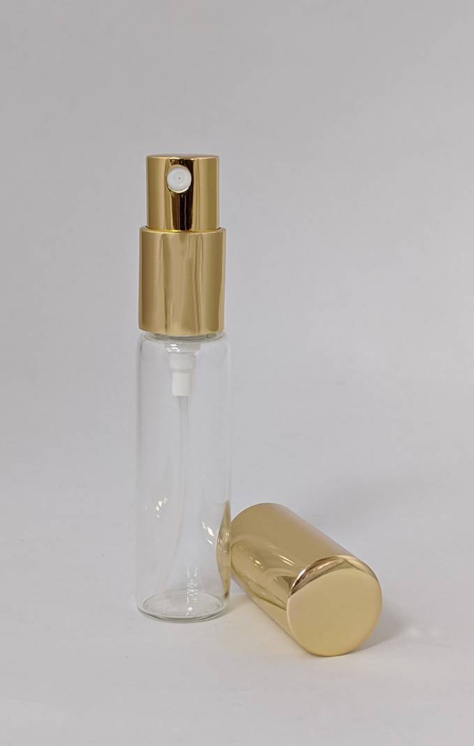 10ml 携带式金色喷雾圆柱玻璃空瓶