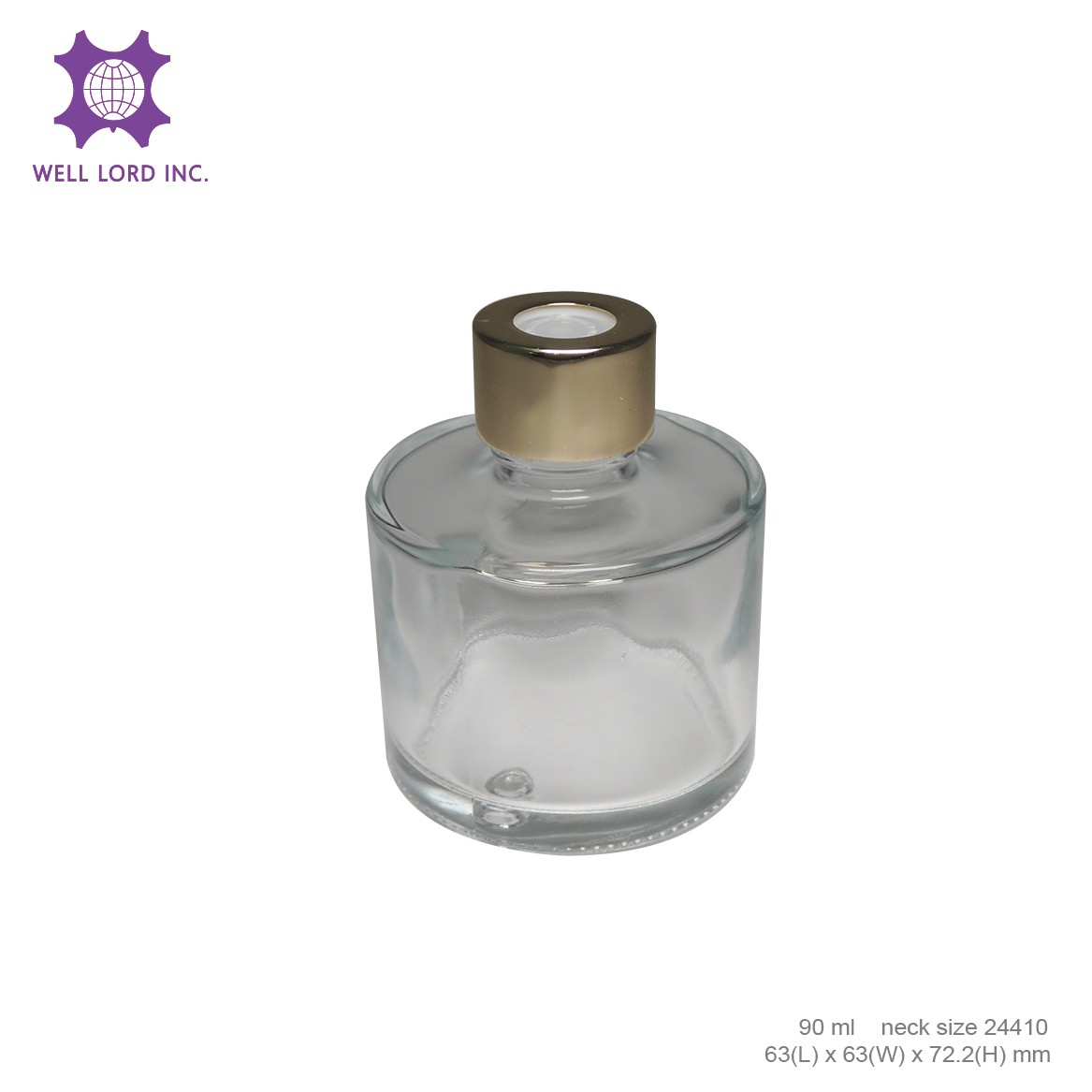 质感简约室内香氛透明玻璃扩香圆瓶