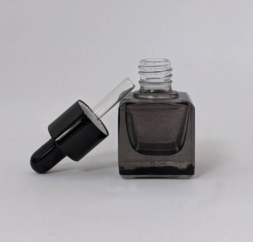 5ml 携带式黑色硅胶点滴方形玻璃瓶