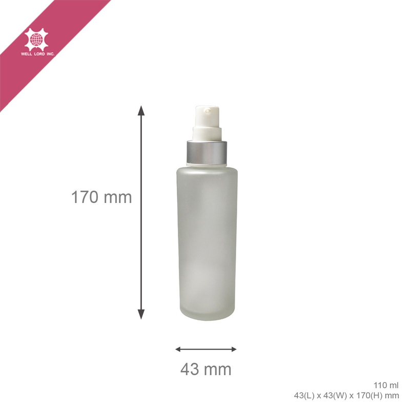精华液乳液两用磨砂玻璃按压瓶